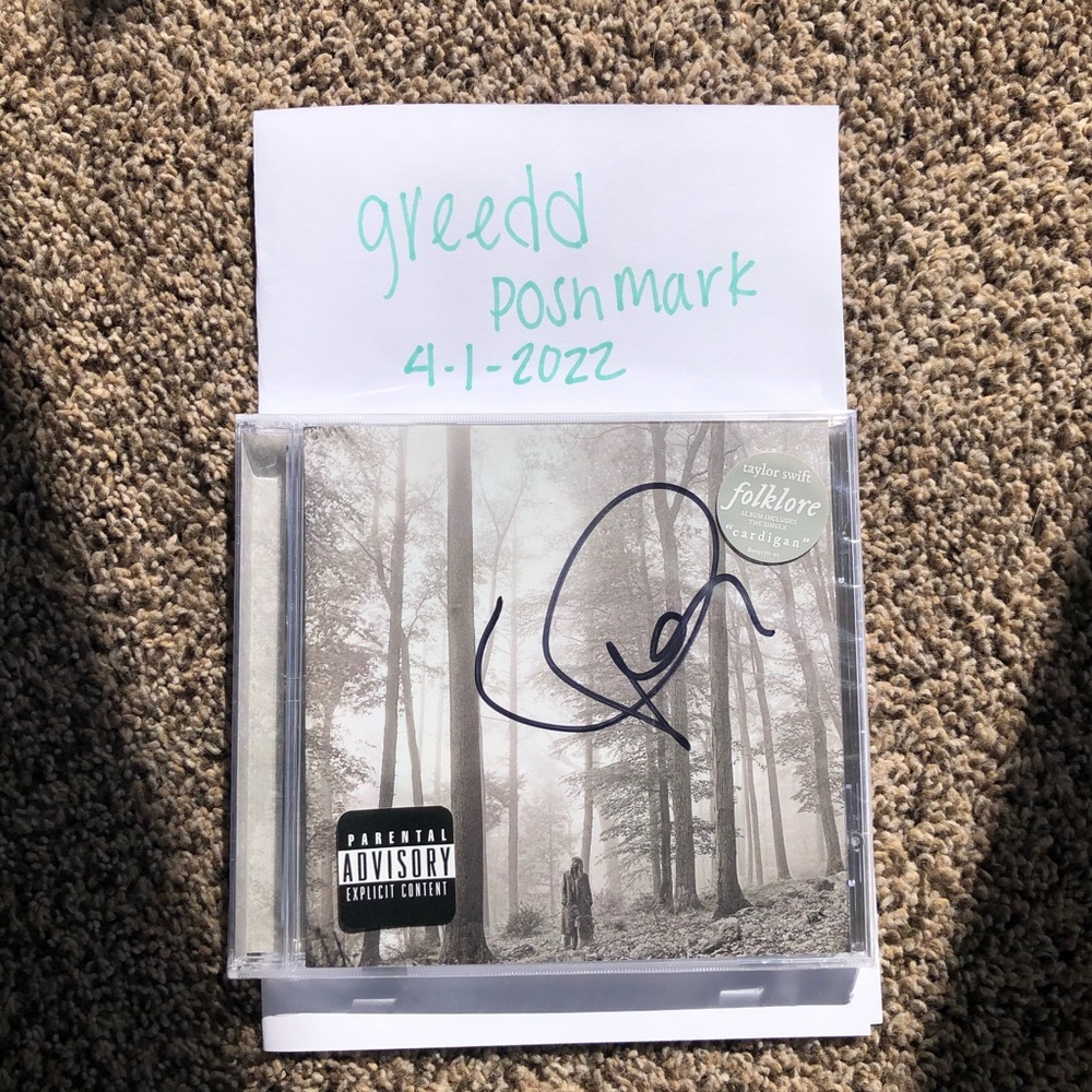 Taylor Swift Autographed Folklore CD